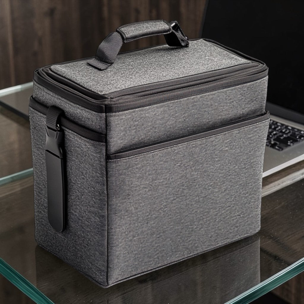 Tabgo Insulated Lunch Bag - Industrial Grade Thermal Lining - High-Density Water-Resistant Fabric - Large Capacity - Charcoal Grey